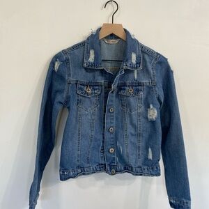 BluEdit Distressed Demin Jacket / Medium / Ripped and Ready to Ship!